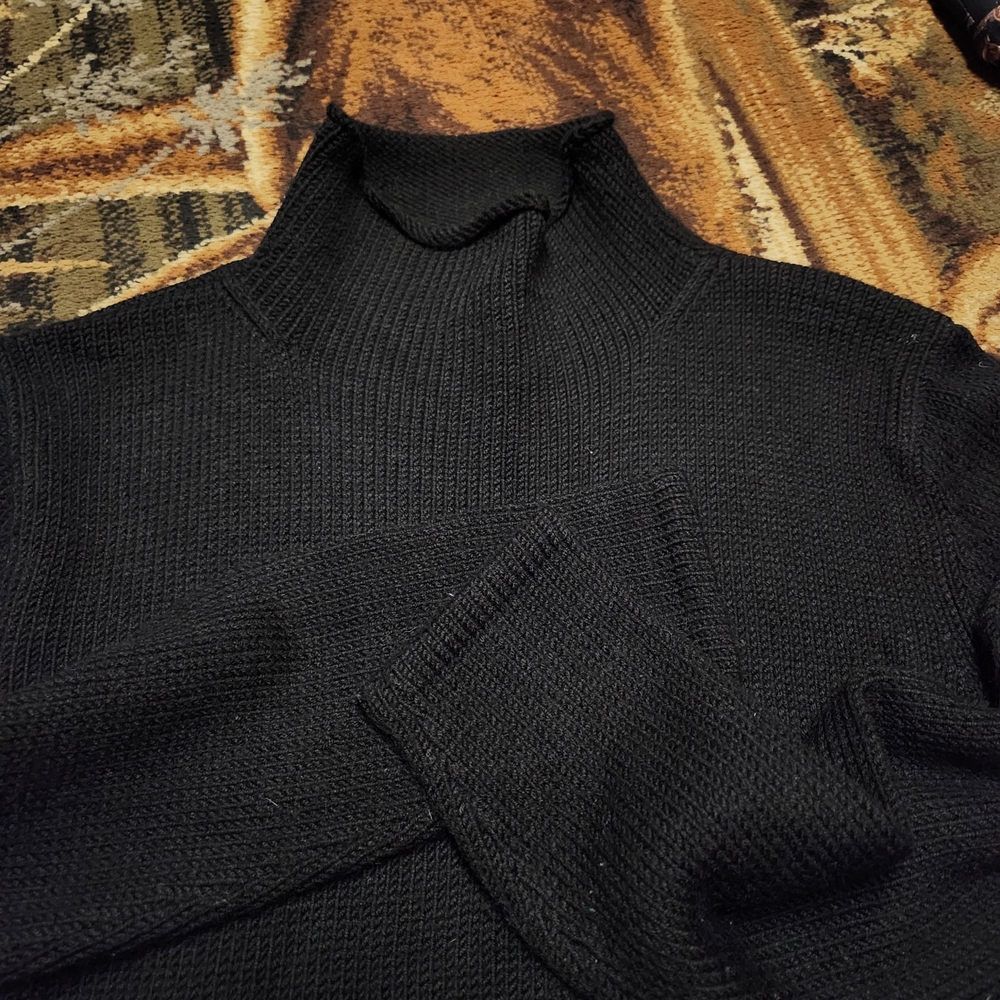 Elegant Black Turtleneck Sweater for Women